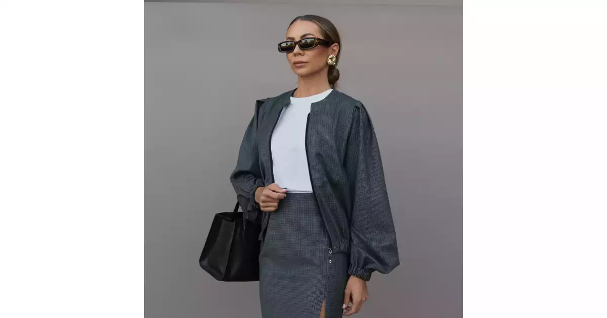 Bomberka Jive Grey Plaid