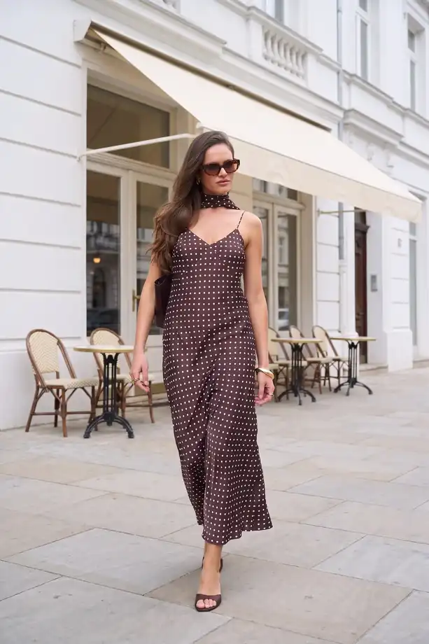 Sukienka Francesca Brown Dots