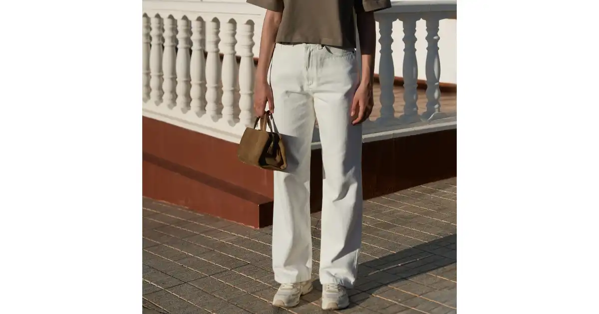 Jeansy Tess Straight Cream