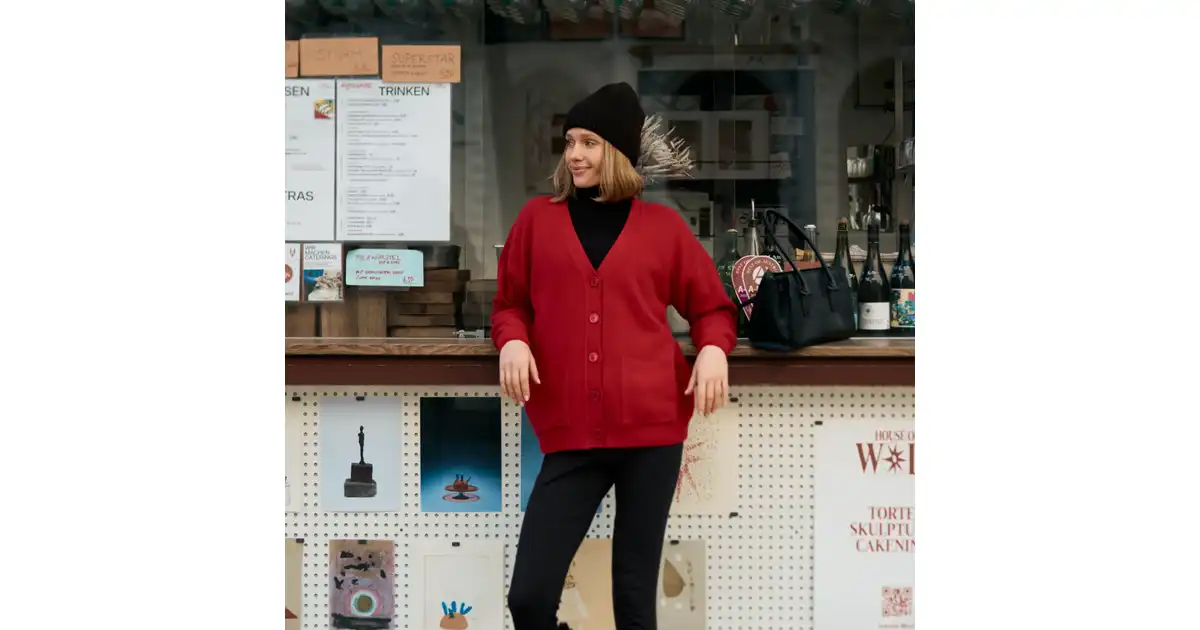 Kardigan Moris Red Chilli