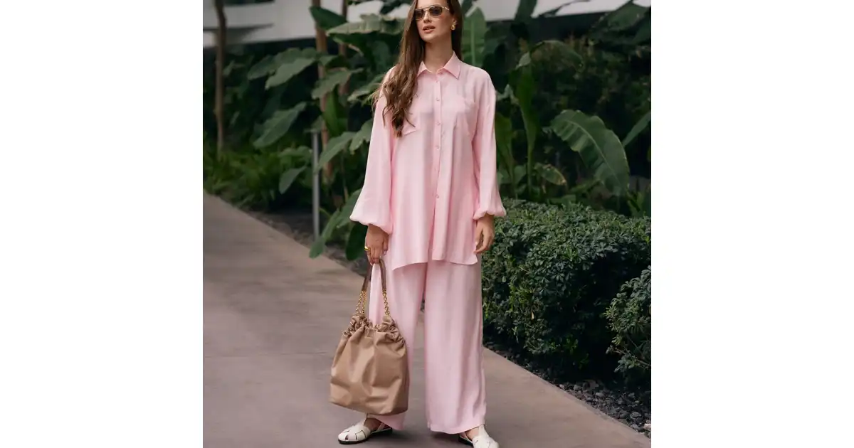 Spodnie Galia Peony Pink