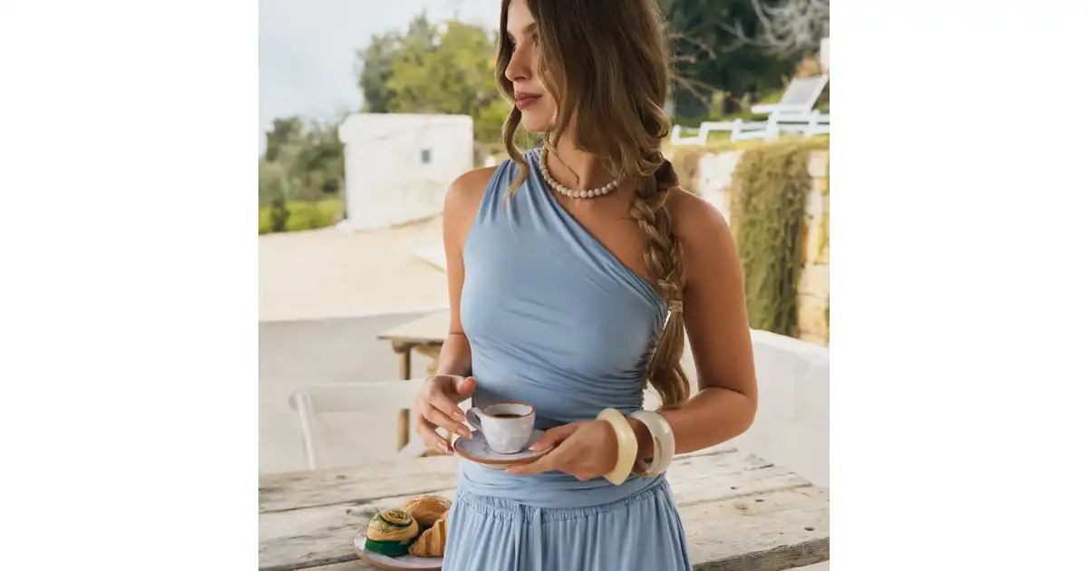 Top Lea Powder Blue